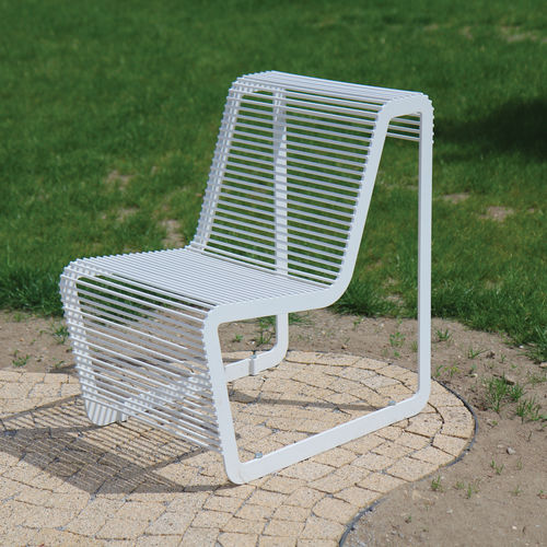 Moderner Kaminsessel - LIMPIDO - mmcité street furniture - galvanisiertem Stahl / galvanisiertem Stahl / schwarz