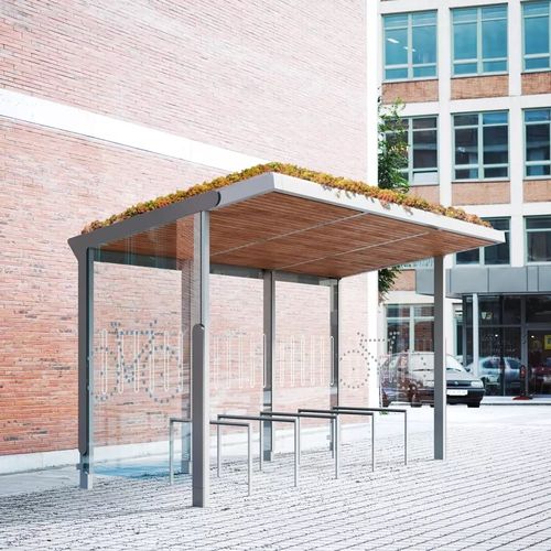 Stahl-Fahrradunterstand - AUREOVELO - mmcité street furniture - für öffentliche Bereiche