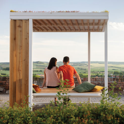 Überdachung für öffentliche Bereiche - CUBY SCREEN - mmcité street furniture
