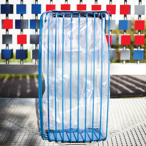 Park-Abfallbehälter - TLESK - mmcité street furniture - galvanisiertem Stahl / mit integriertem Aschenbecher / ohne Deckel