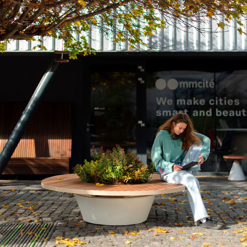 Hochleistungsbeton-Pflanzkübel - CONICS - mmcité street furniture - konisch / modern / für öffentliche Bereiche