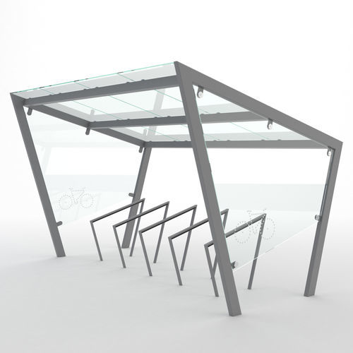 Stahl-Fahrradunterstand - EDGE - mmcité street furniture - für öffentliche Bereiche