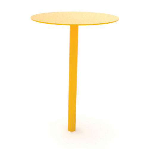 Moderner Tisch - PIXEL - mmcité street furniture - galvanisiertem Stahl / Gestell aus galvanisiertem Stahl / rund