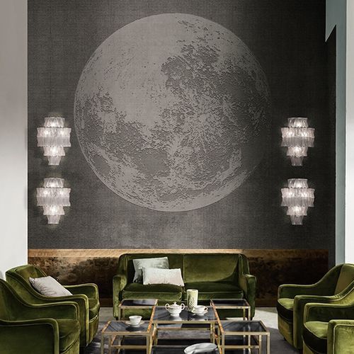 Moderne Tapete - LUNA PLENA - Wall&Deco - Vinyl / Szenen / grau
