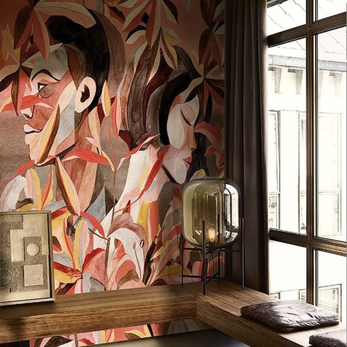 Moderne Tapete - DELOVE - Wall&Deco - Vinyl / Blumenmotive / Skizzenmotiv