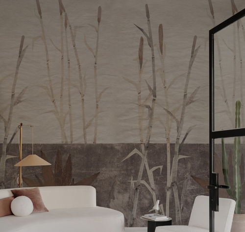 Moderne Tapete - Koraju - Wall&Deco - Vinyl / Blumenmotiv / Stoffoptik