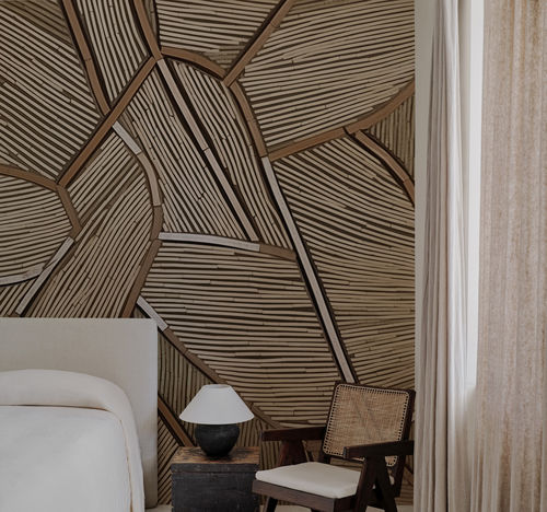 Moderne Tapete - Stige - Wall&Deco - Vinyl / Streifenmuster / Stoffoptik