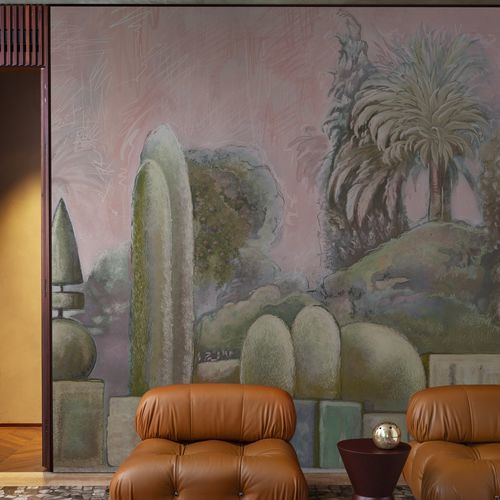 Moderne Tapete - Giardino Utopico - Wall&Deco - Vinyl / Blumenmotiv / Panorama