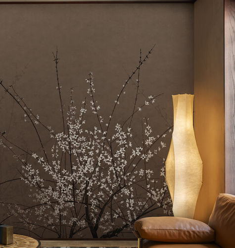 Moderne Tapete - Mood for Love - Wall&Deco - Vinyl / Blumenmotiv / Stoffoptik