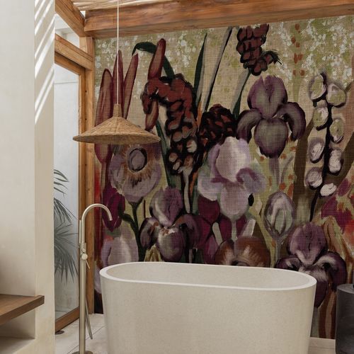 Moderne Tapete - Old Dutch Summer - Wall&Deco - Glasfaser / Blumenmotiv / Stoffoptik