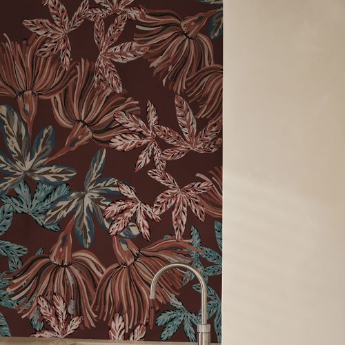 Moderne Tapete - Se Son Fiori - Wall&Deco - Glasfaser / Blumenmotiv / Stoffoptik