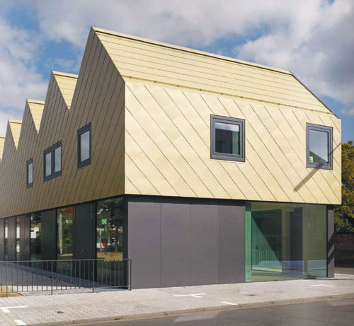 Paneel-Fassadenverkleidung - ANOMAX - EURAMAX COATED PRODUCTS - aus vorlackiertem Aluminium / gerillt