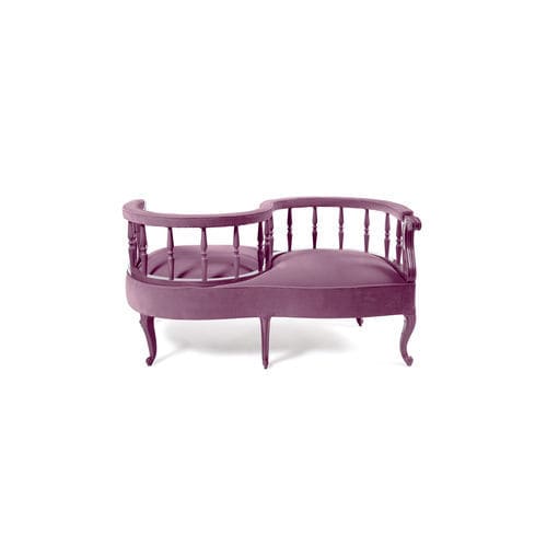 Polsterbank / Louis XV - Yes No Maybe So - MUNNA - Stoff / Leder / Gestell aus Holz