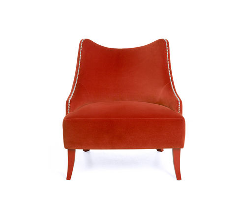 Klassischer Sessel - Becomes Me - MUNNA - Stoff / Leder / Massivholz