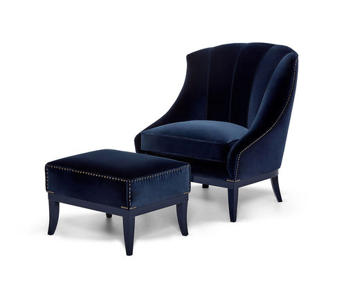 Klassischer Sessel - Heritage - MUNNA - Stoff / Leder / Massivholz