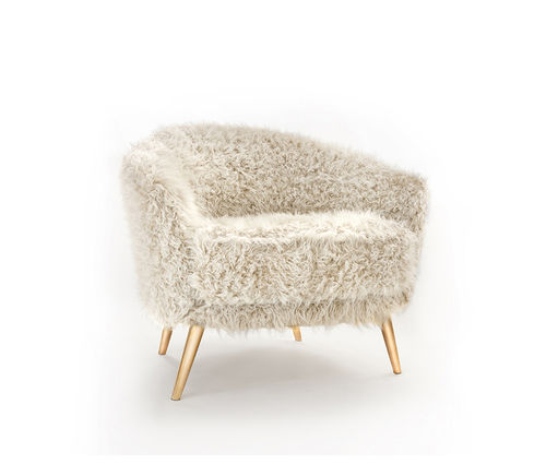 Moderner Sessel - Cutie - MUNNA - Stoff / Leder / Massivholz
