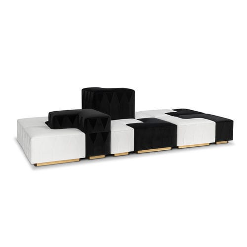 Modulsofa - Yin Yang - MUNNA - modern / Stoff / weiß