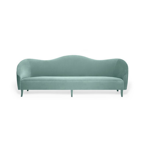 Stil-Sofa - Rosie 280 - MUNNA - Stoff / grün / Massivholz