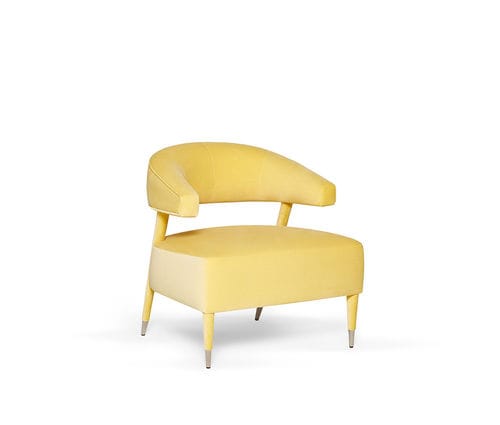 Moderner Sessel - Femina - MUNNA - Samt / Baumwolle / Leder