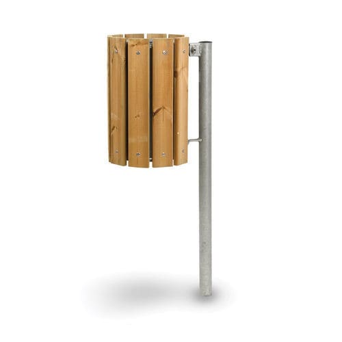 Park-Abfallbehälter - ECOWOOD - Dimo Group Srl - bodenstehend / galvanisiertem Stahl / Kiefer