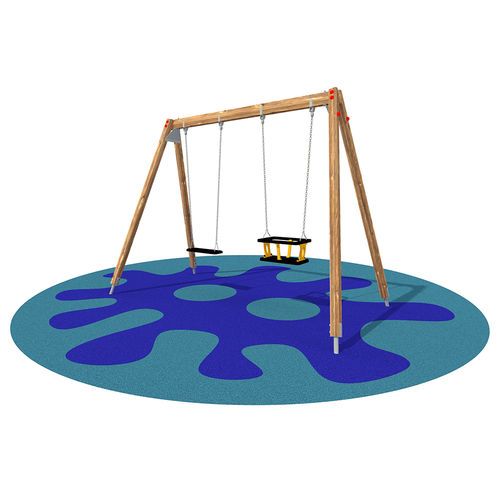 Holzschaukel - ALEXIA - Dimo Group Srl - Metall / Polyethylen / Spielplatz