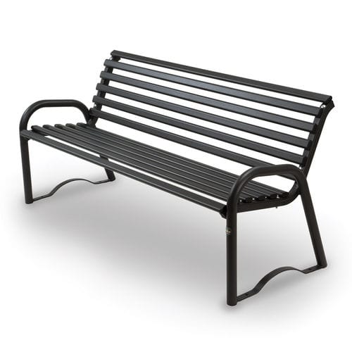 Moderne Bank für den öffentlichen Raum - BOLOGNA - Dimo Group Srl - galvanisiertem Stahl / mit Rückenlehne / mit Armlehnen