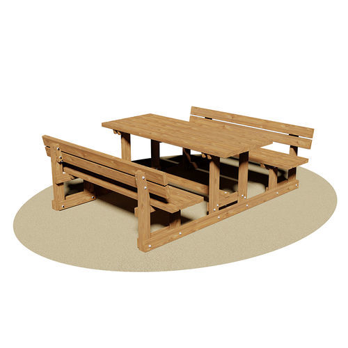 Klassischer Picknicktisch - PITAGORA  - Dimo Group Srl - Holz / Gestell aus Holz / rechteckig