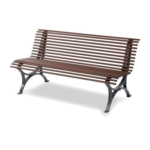 Klassische Bank für den öffentlichen Raum - HELIA 150 - Dimo Group Srl - galvanisiertem Stahl / Stahlblech / mit Rückenlehne
