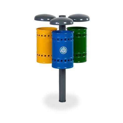 Park-Abfallbehälter - ECO-TRIS BOOGIE - Dimo Group Srl - System / bodenstehend / galvanisiertem Stahl