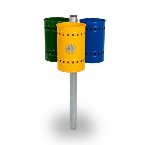 Park-Abfallbehälter - ECO-TRIS MILANO - Dimo Group Srl - System / bodenstehend / Stahl