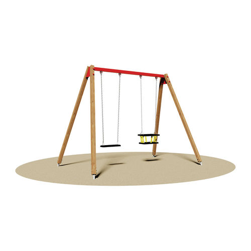 Holzschaukel - KENYA - Dimo Group Srl - Metall / Spielplatz / doppelt
