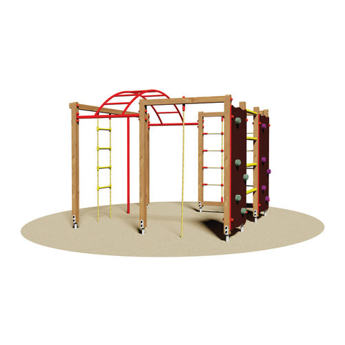 Klettergerüst für Spielplätze - EVEREST - Dimo Group Srl - Holz / Sperrholz / Kordel