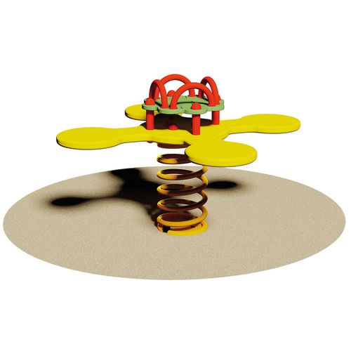 Federwippe / galvanisiertem Stahl - PRIMROSE  - Dimo Group Srl - Sperrholz / Natur / Viersitzer