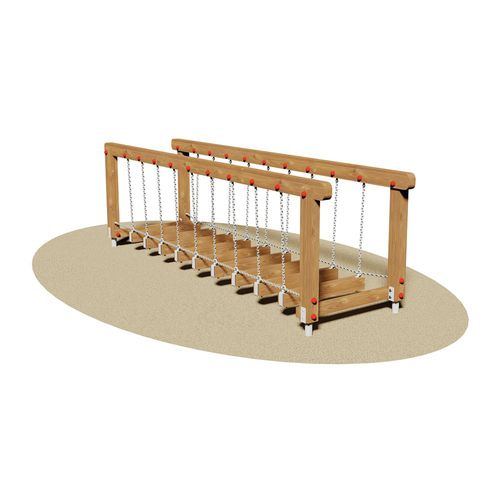 Brücke für Spielplätze / Holz - MISSOURI - Dimo Group Srl - galvanisiertem Stahl