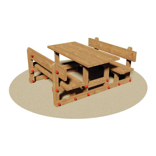 Klassische Tischgarnitur - MINI - Dimo Group Srl - Holz / galvanisiertem Stahl / für Kinder