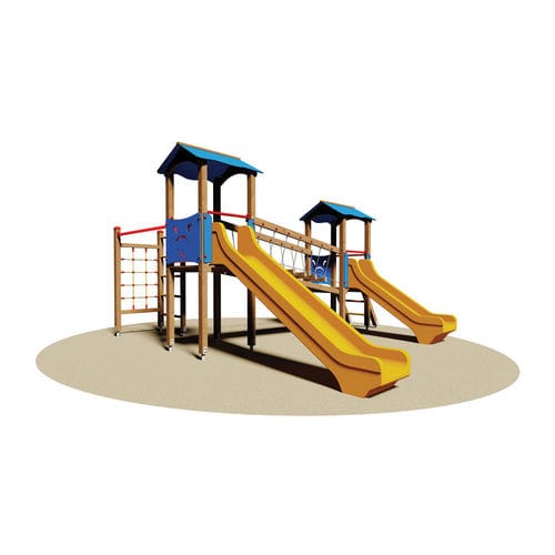Holz-Spielplatzgerät - MALAGA - Dimo Group Srl - Metall / Polyethylen / HPL