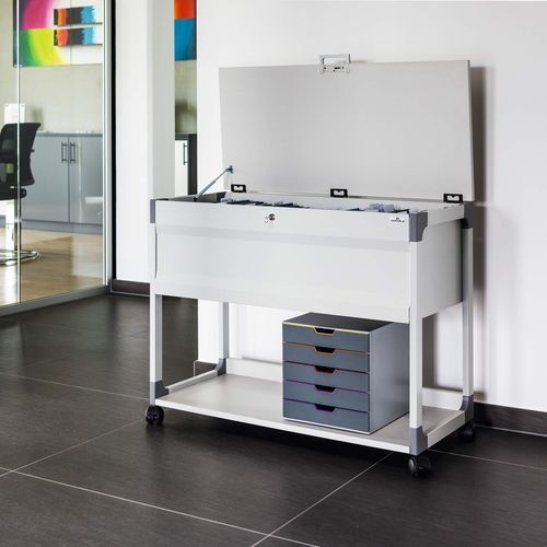 Niedriger Aktenschrank - 3787 - DURABLE - Stahl / mit Rollen / modern