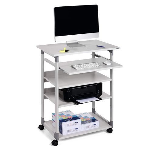 Schreibtisch auf Rollen - 3720 - DURABLE - modern / gerade / weiß