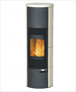 Holz-Kaminofen - ÉTOILE 101 - Fireplace - modern / Stahl / Speckstein