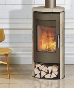 Holz-Kaminofen - ZANZIBAR - Fireplace - modern / Stahl / Speckstein