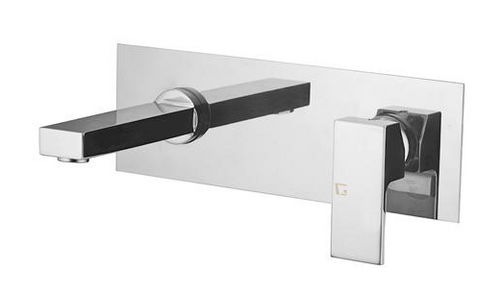 Einhebelmischer für Waschtisch - KUBIK: 2535 - GATTONI RUBINETTERIA - wandmontiert / aus verchromtem Metall / für Badezimmer
