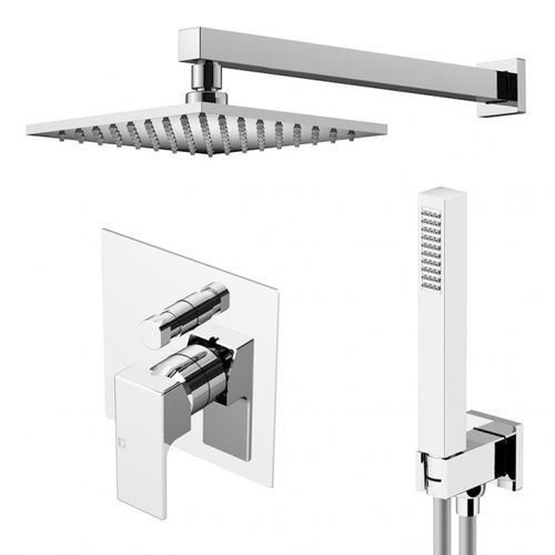 Duschsystem für Wandeinbau - KTQ15/PD - GATTONI RUBINETTERIA - modern / mit Handbrause / mit festem Brausekopf