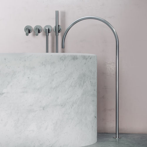 Edelstahl-Wannenset - JP SET25THERM - COCOON - wandmontiert / modern / 5-Loch