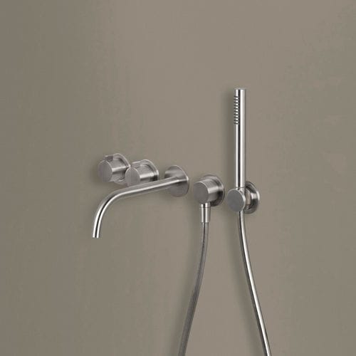 Edelstahl-Wannenset - PB SET24THERM - COCOON - wandmontiert / modern / 5-Loch