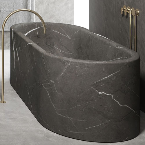 Ovale Badewanne - JP  - COCOON - freistehend / zur beruflichen Nutzung / Naturstein