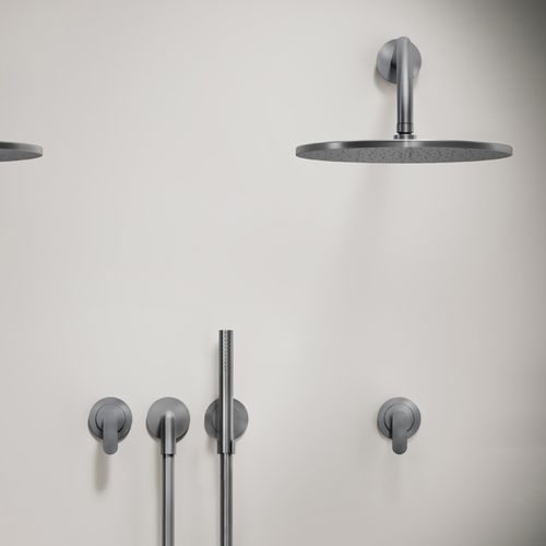 Wandmontiertes Duschsystem - JP SET31 - COCOON - modern / mit Handbrause / Regenstrahl