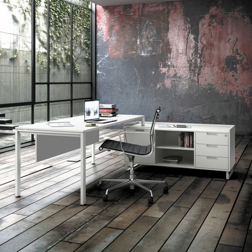 Moderner Arbeitstisch - ADAPTA PLUS - JG Group - Massivholz / MDF / melaminbeschichtet