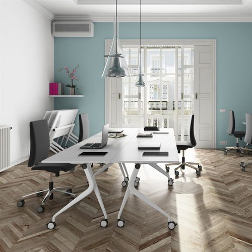 Schreibtisch für Open Space - 2MOVE - JG Group - modern / Metall / melaminbeschichtet