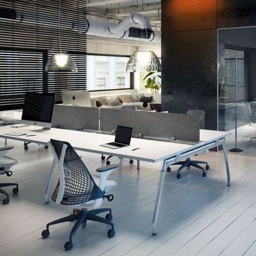 Schreibtisch für Open Space - INSPIRA - JG Group - modern / Metall / Glas