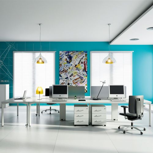 Schreibtisch für Open Space - MODUL - JG Group - modern / Metall / melaminbeschichtet